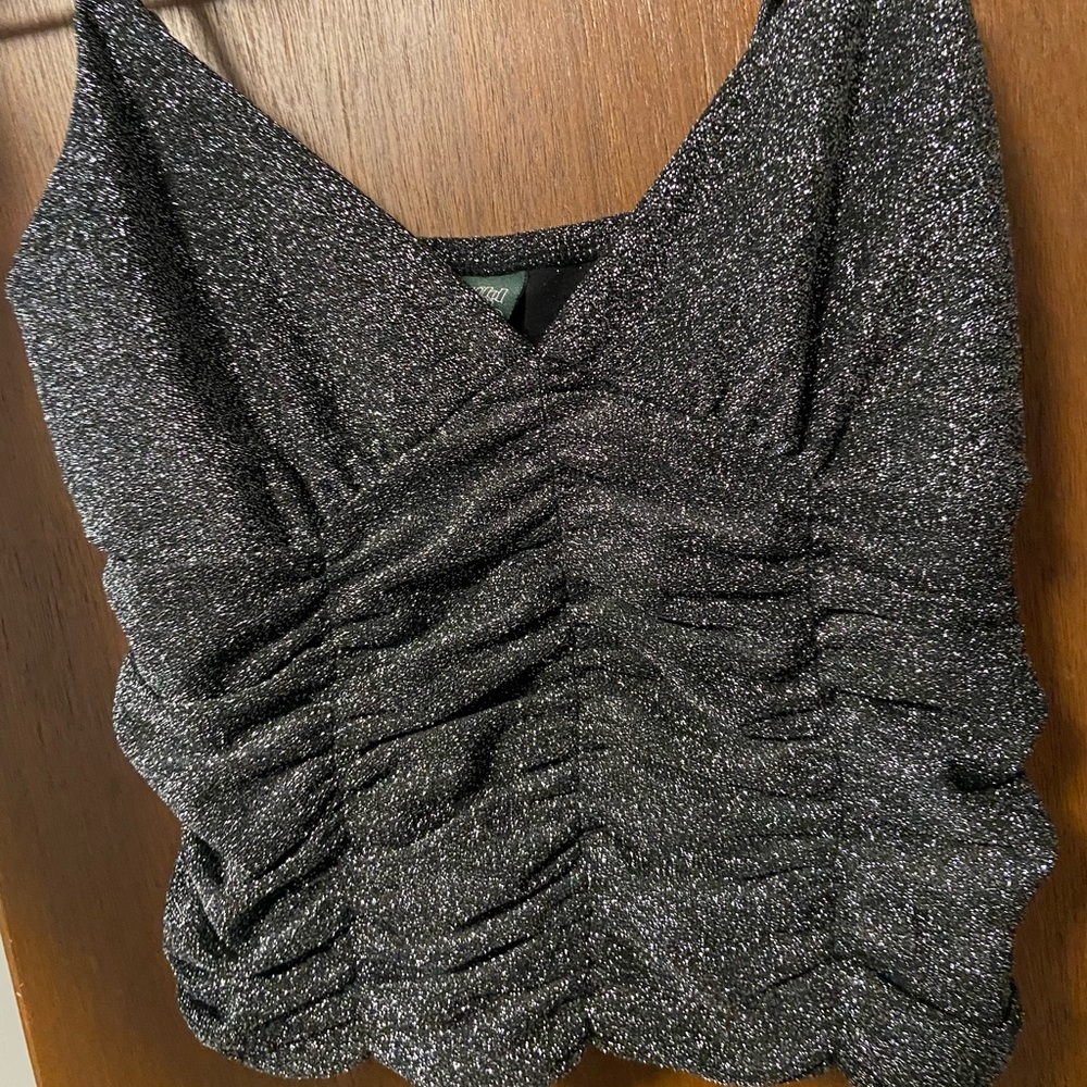 Black sparkly top, size small